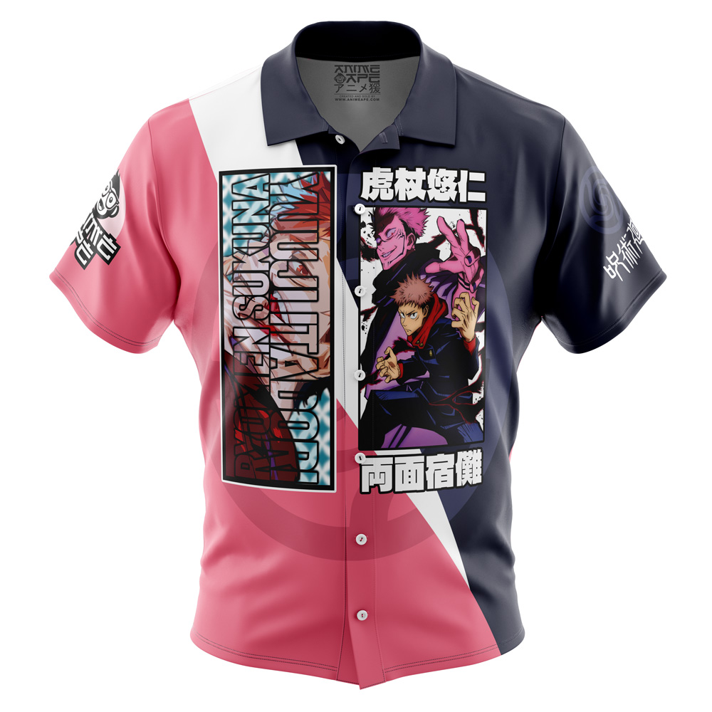 Itadori-Yuuji-x-Ryomen-Sukuna-JK_Short-Sleeve-Hawaiian-Shirtt_FRONT-Mockup Itadori Yuuji x Ryomen Sukuna JK Short Sleeve Hawaiian Shirtt FRONT Mockup - Jujutsu Kaisen EU Store