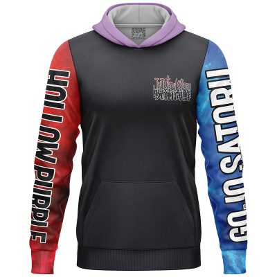 Satoru Gojo Hollow Purple Jujutsu Kaisen Streetwear Lightweight Hoodie FRONT mockup - Jujutsu Kaisen EU Store