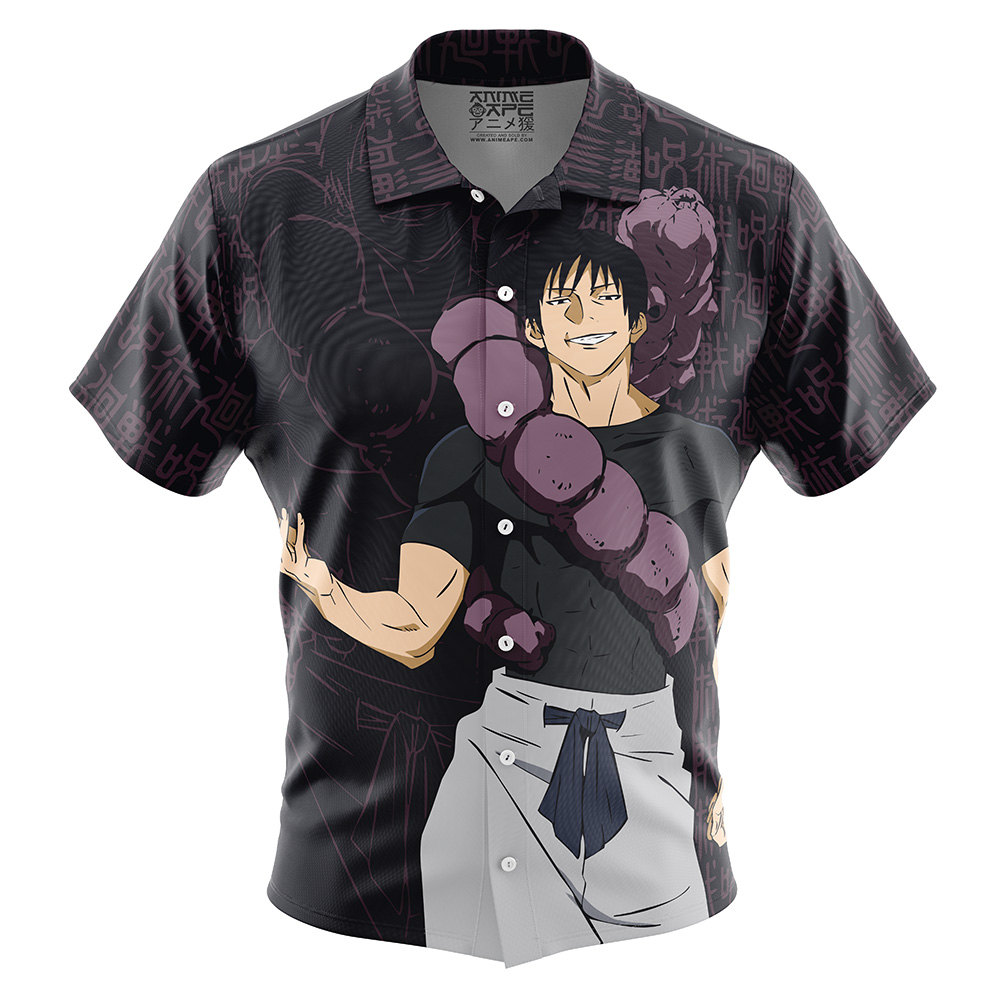 Toji-Fushiguro-Jujutsu-Kaisen_Short-Sleeve-Hawaiian-Shirt-FRONT-mockup Toji Fushiguro Jujutsu Kaisen Short Sleeve Hawaiian Shirt FRONT mockup - Jujutsu Kaisen EU Store