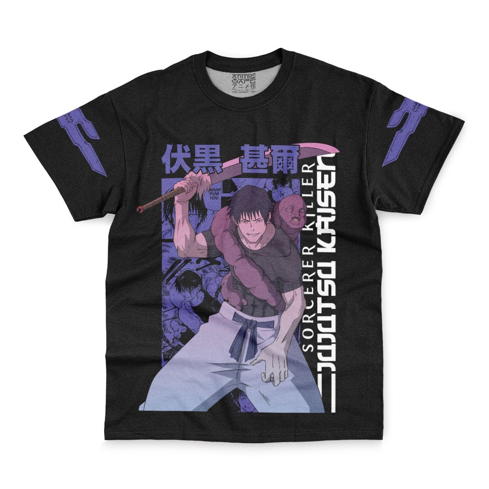 Toji-Fushiguro-Sorcerer-Killer-Jujutsu-Kaisen_Streetwear-T-Shirt-FRONT-WRINKLY Toji Fushiguro Sorcerer Killer Jujutsu Kaisen Streetwear T Shirt FRONT WRINKLY - Jujutsu Kaisen EU Store
