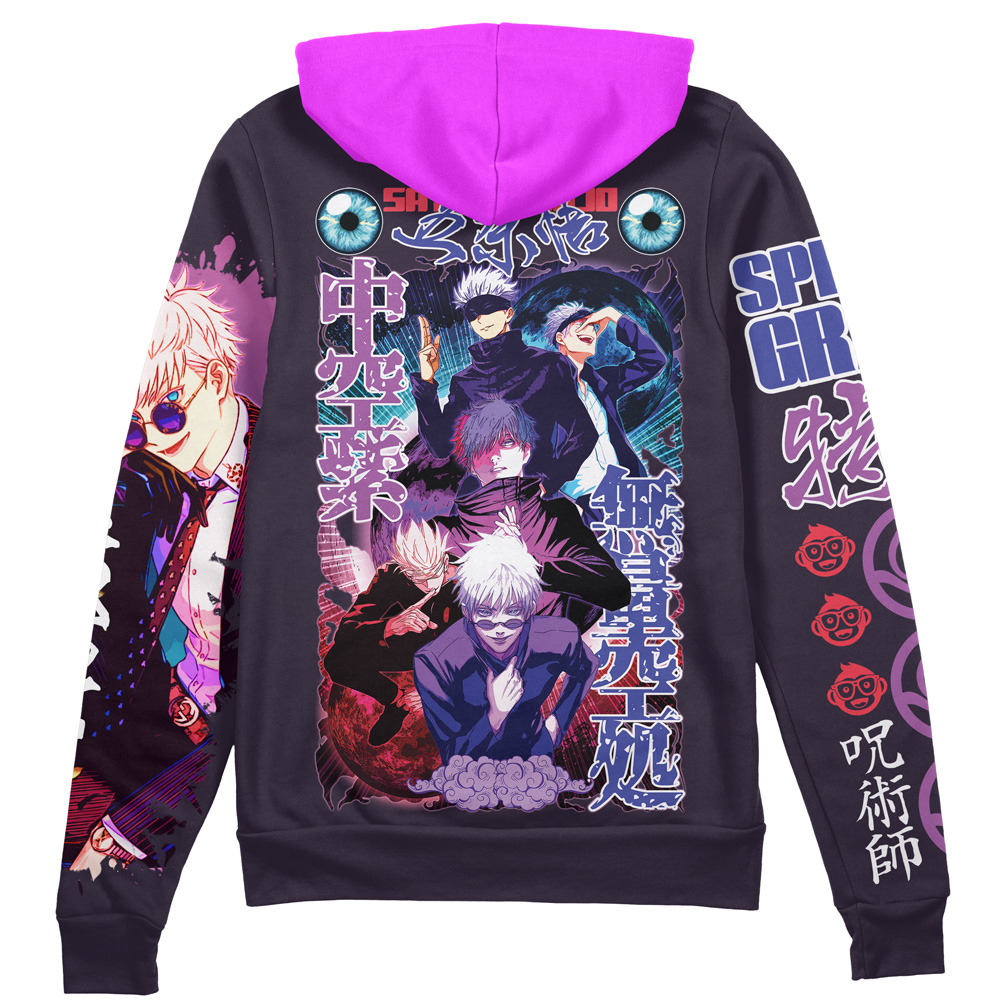 gojo-Zip-Hoodie-Back-Mockup gojo Zip Hoodie Back Mockup - Jujutsu Kaisen EU Store