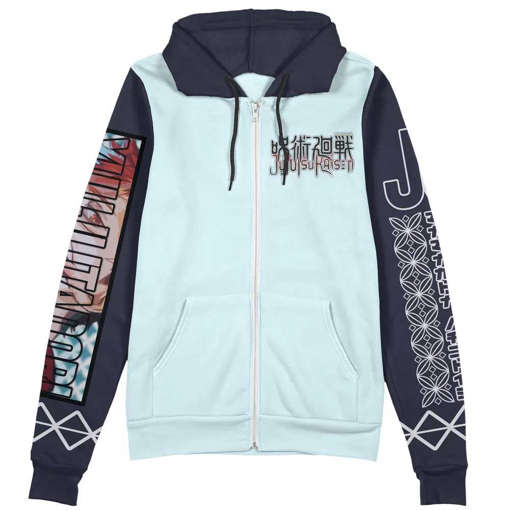 itadorixsukuna Zip Hoodie Front Mockup - Jujutsu Kaisen EU Store